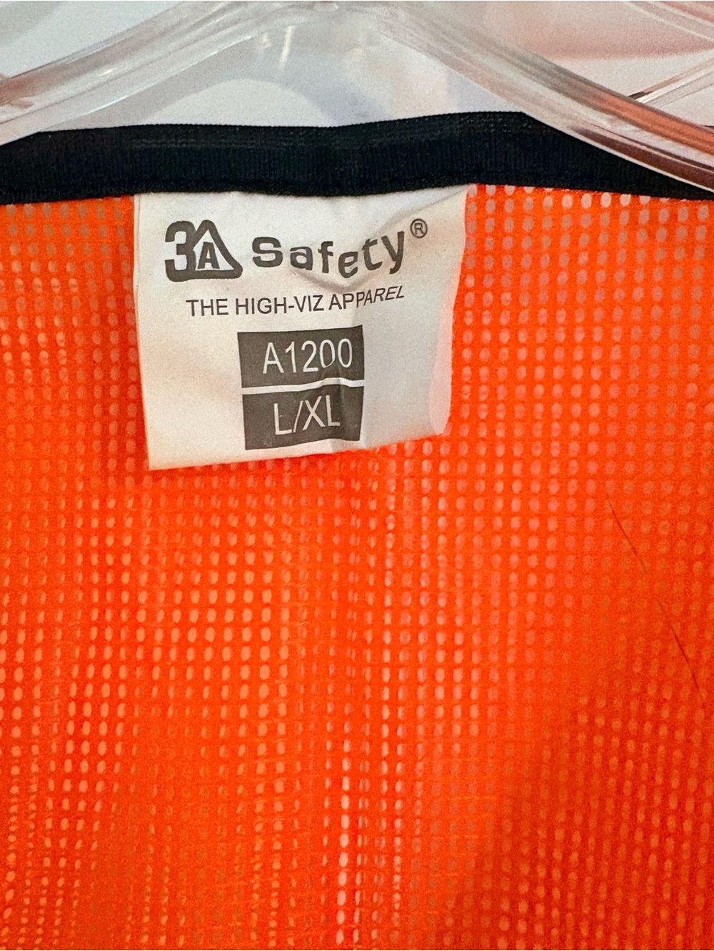 Hi-Vis Orange Safety Vest Costume with Reflective Stripes Cross Walk - Picture 2 of 4